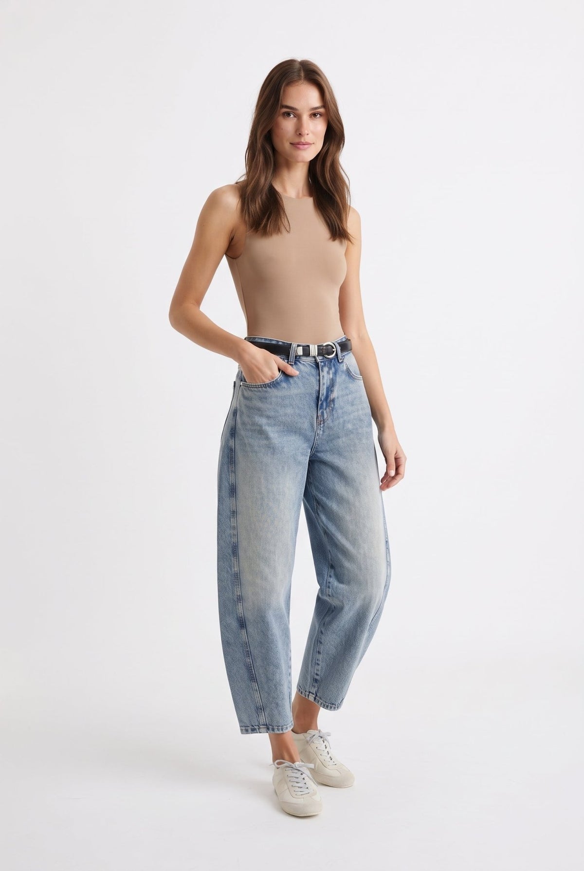 Mavi Normal Bel Barrel Jeans - LUMINOIRE