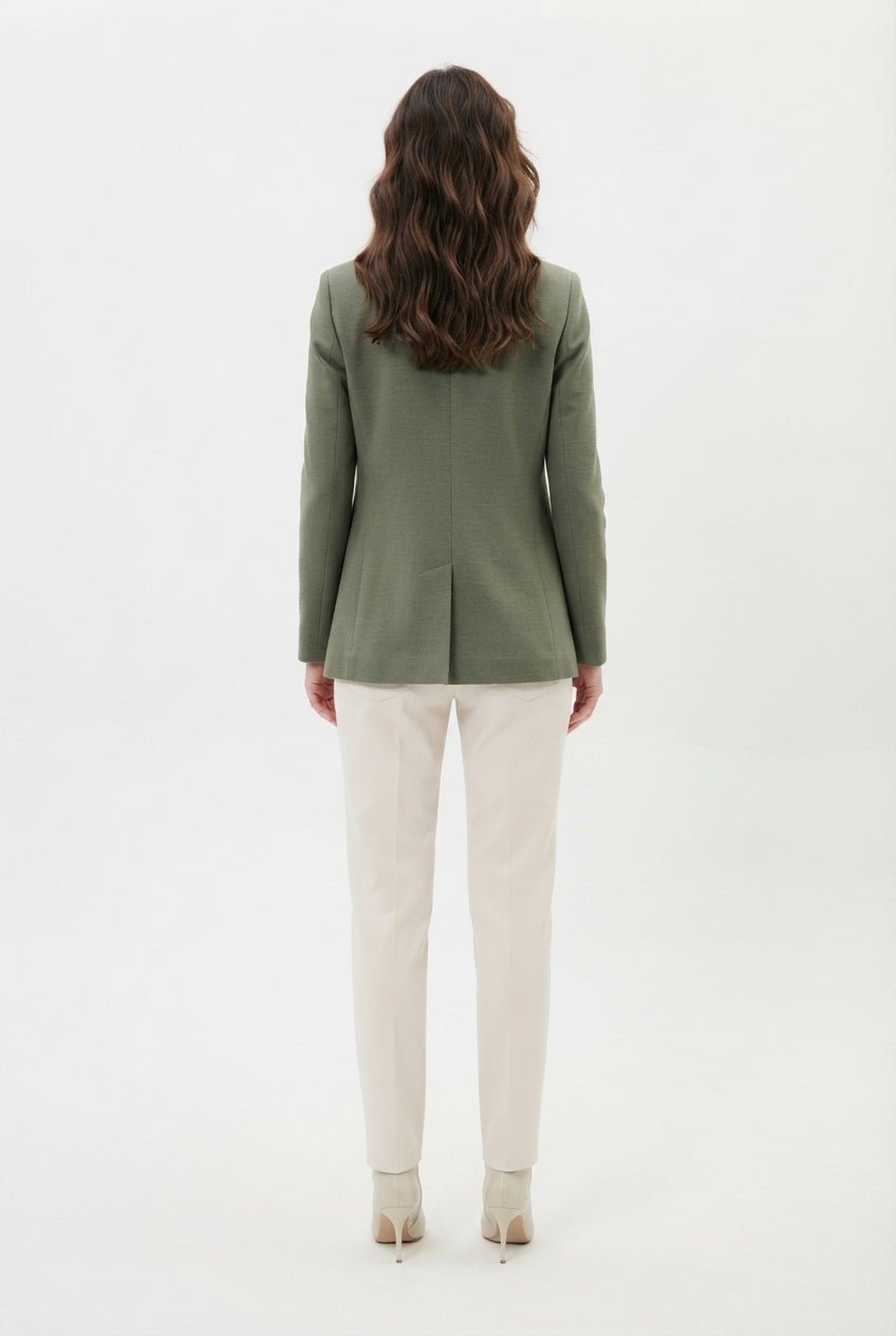 Mint Regular Astarlı Dokuma Blazer Ceket - LUMINOIRE