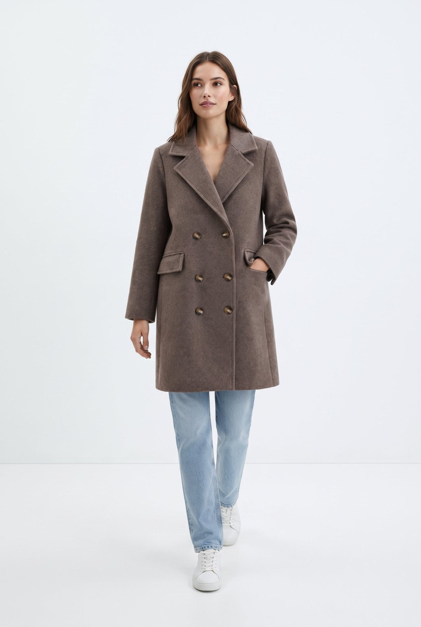 Vizon Oversize Kruvaze Kapama Midi Kaban - LUMINOIRE